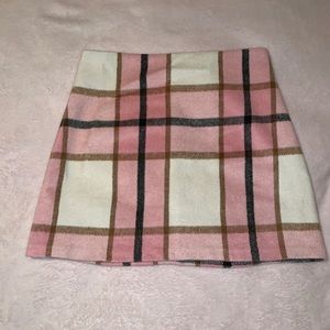 never worn FOREVER21 pink plaid skirt